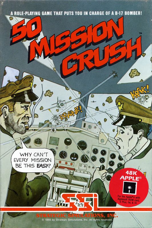 50 Mission Crush box art for Commodore 64